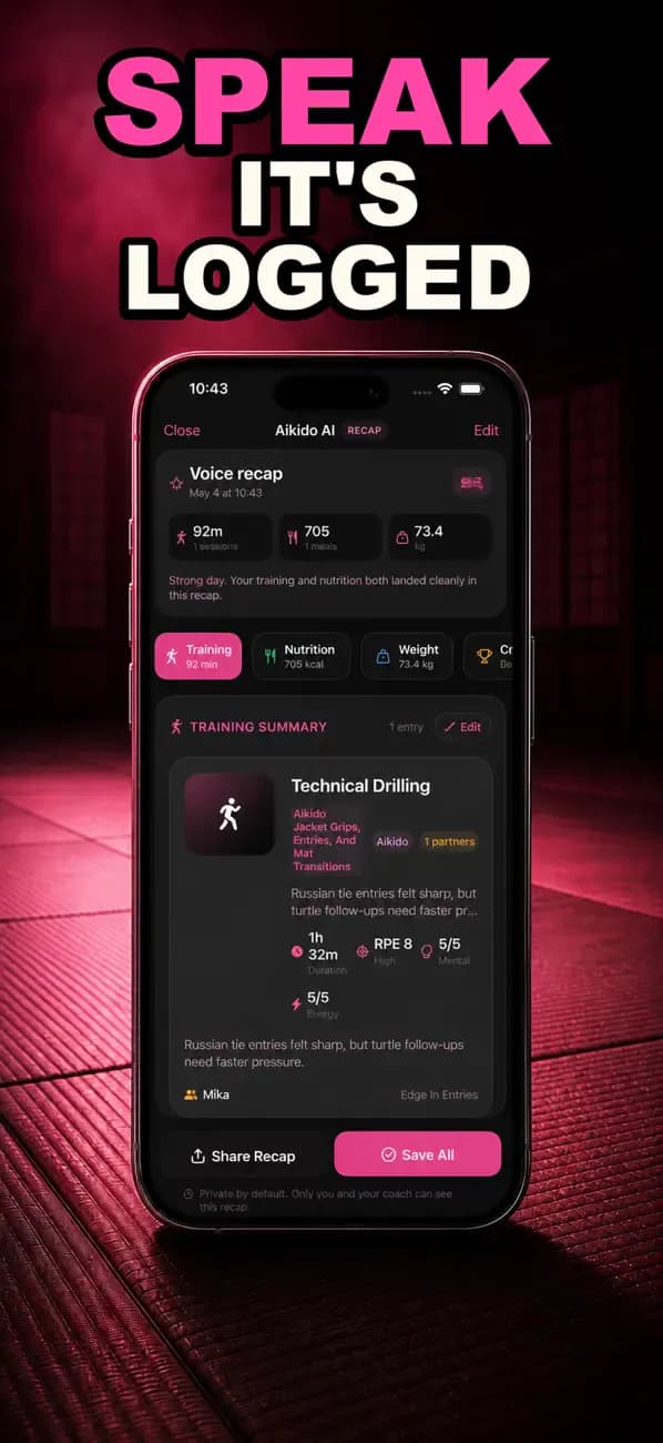 Aikido AI voice recap logging a spoken technical drilling session.