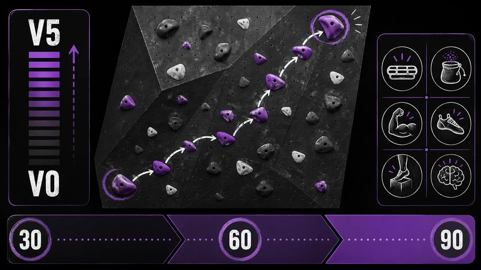 План по боулдерингу 2026: с V0 до V5 за 90 дней