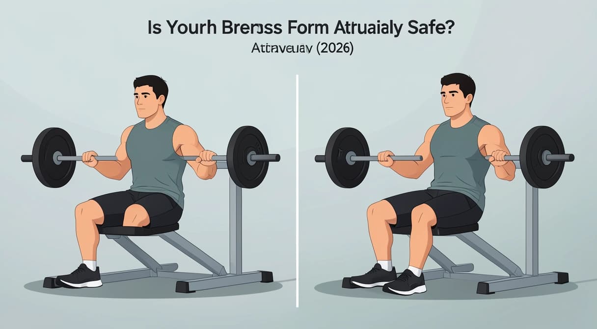 A side-by-side comparison of a safe, controlled bench press versus a dangerous, bouncing rep with excessive arch