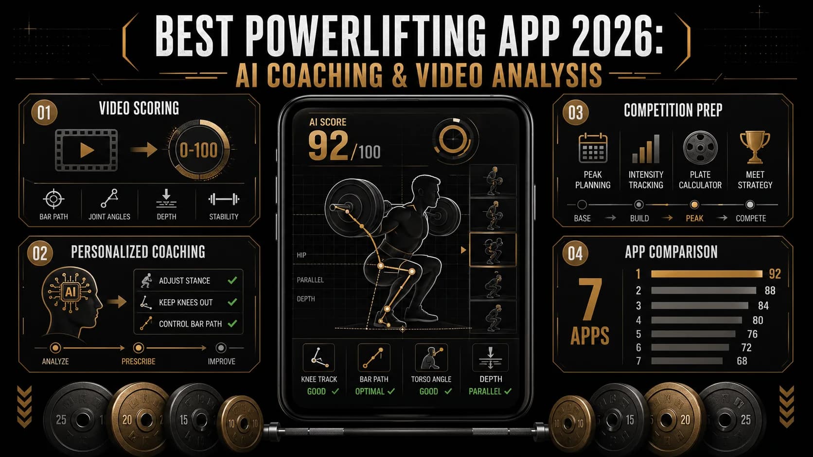Лучшее приложение для пауэрлифтинга 2026: AI-анализ видео против дневников — тест