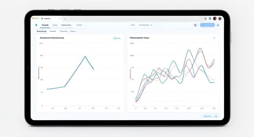 A side-by-side comparison on a tablet screen showing a simple linear progression chart vs. a complex, advanced periodization chart.