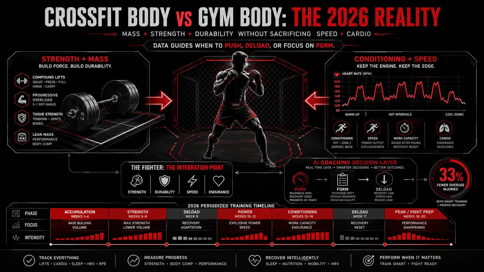 Un artiste martial mixte faisant de l'ombre boxing dans une cage avec une plateforme d'haltérophilie en arrière-plan