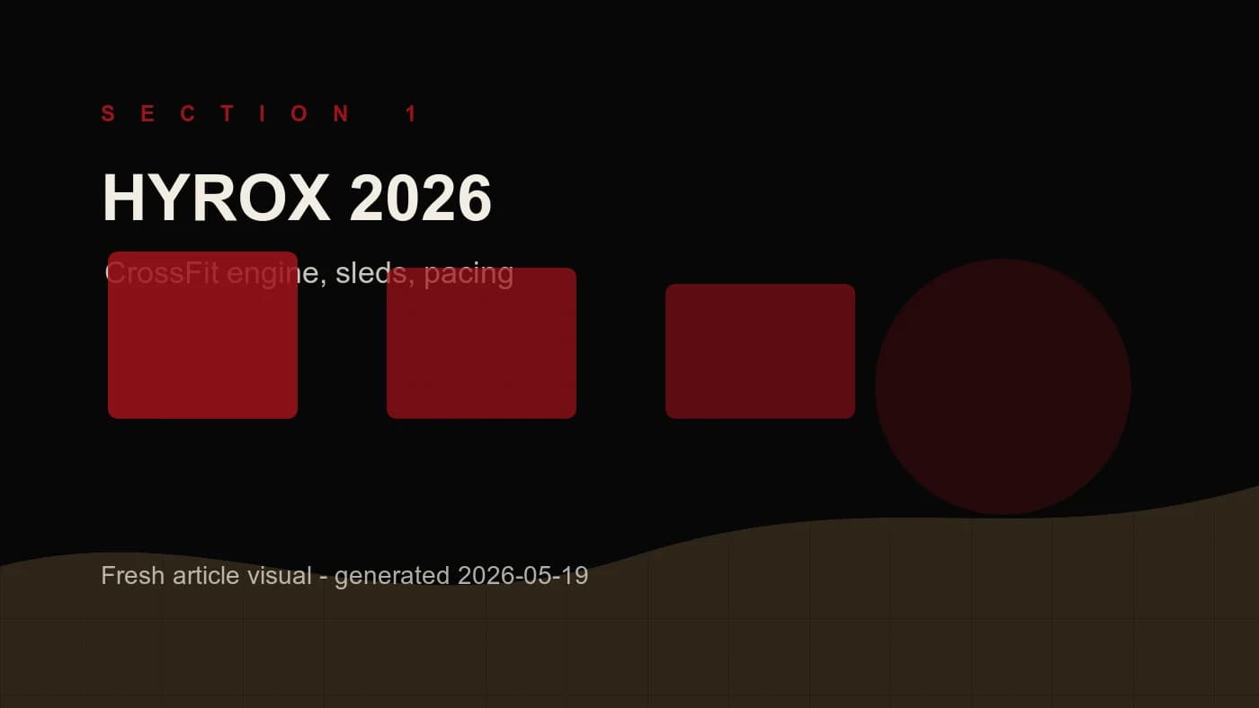 Dark HYROX station map with running and sled metrics