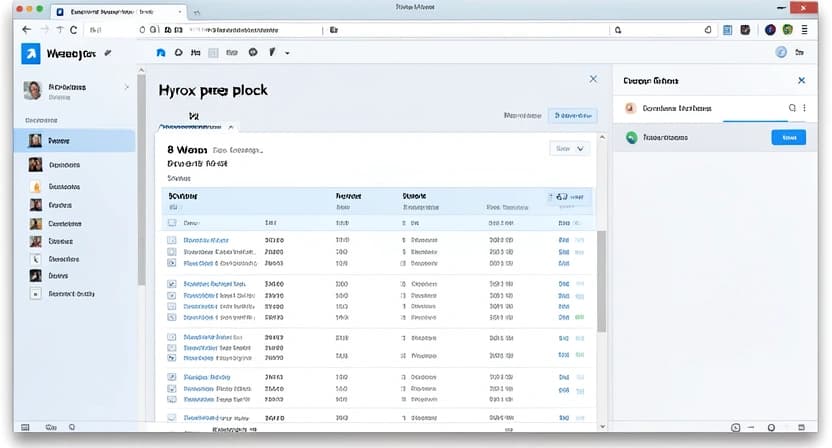 A screenshot of a digital training log showing an 8-week Hyrox prep block, with metrics like running pace, heart rate, and session RPE tracked.