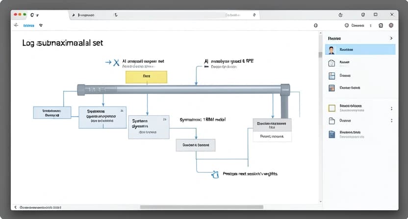 A flowchart showing the modern process: Log a submaximal set -> AI analyzes bar speed & RPE -> System updates a dynamic 1RM model -> Prescribes next session's weights.