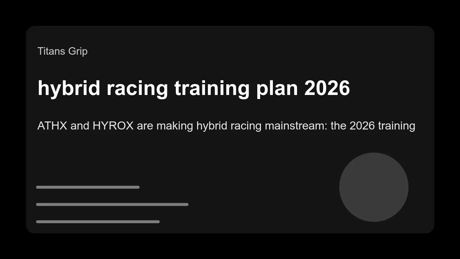 ATHX and HYROX are making hybrid racing mainstream: the 2026 training plan that actually transfers